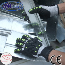 NMSAFETY high quality mechanic impact anti-cut gloves